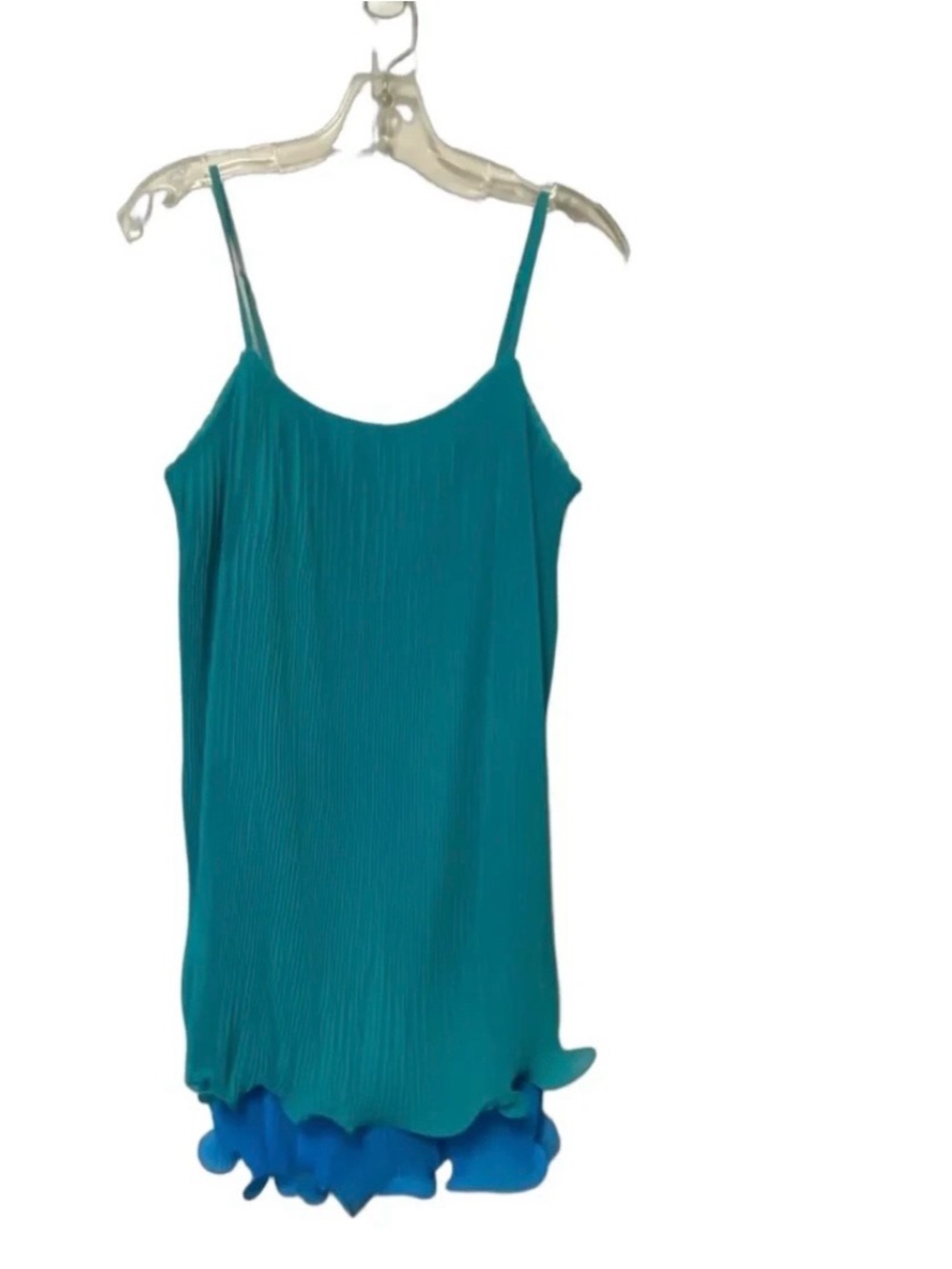Milly Teal Layered Slip Dress